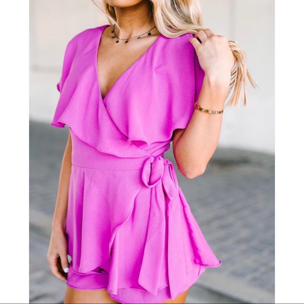 LIKE NEW orchid shop these three romper